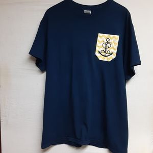 Gildan Navy monogram t-shirt